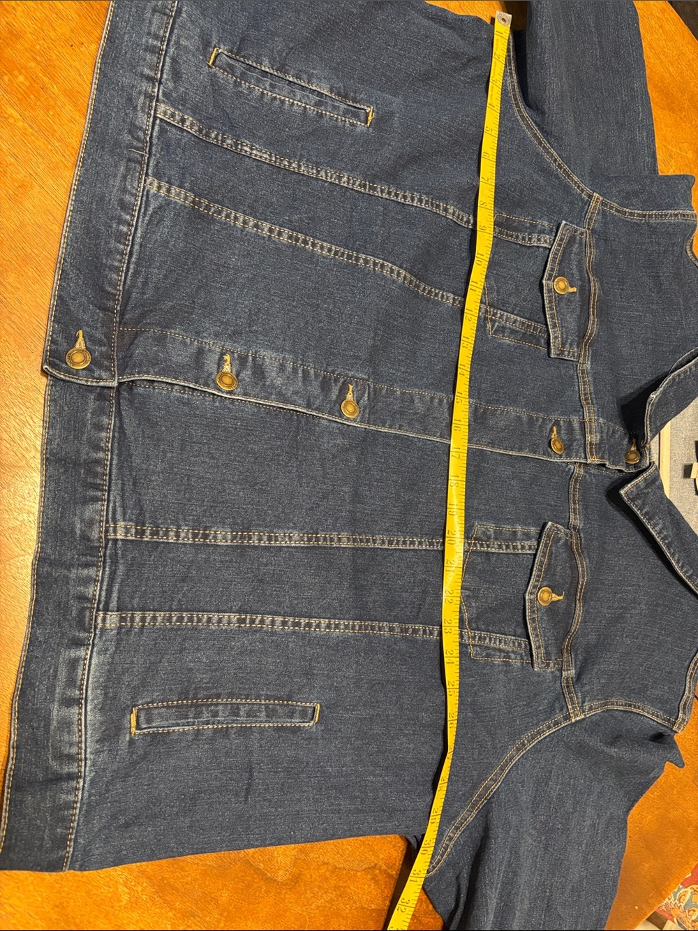 NWOT Woman Within Dark Blue Denim Jacket with Button Front 4X - Picture 9 of 14